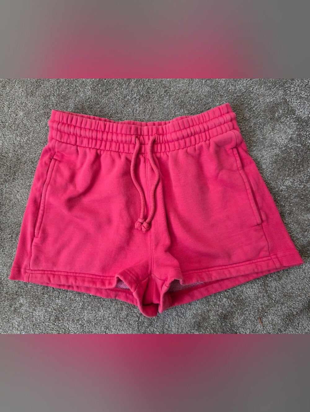 TNA Cozy Red Drawstring Athletic Lounge Shorts